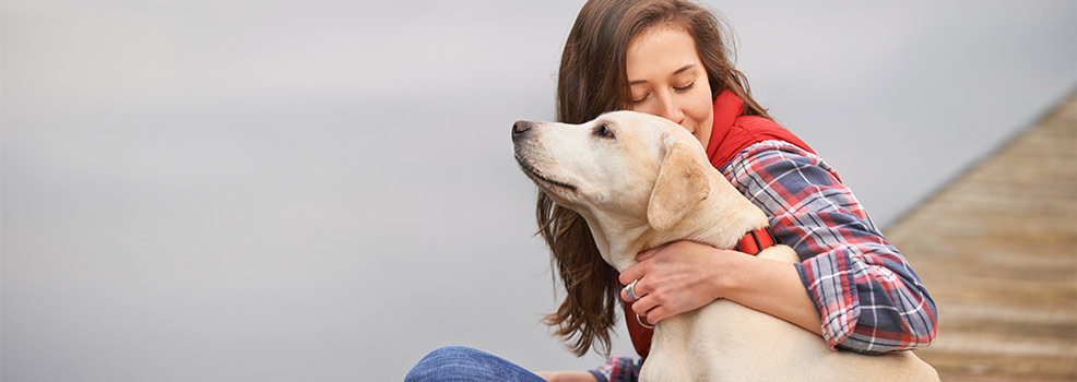Woman with her dog