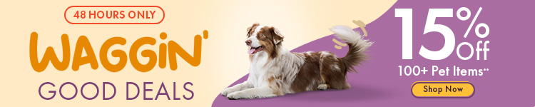 Get 15% Off 100+ Pet Items** on Pet Wagging Good Deals