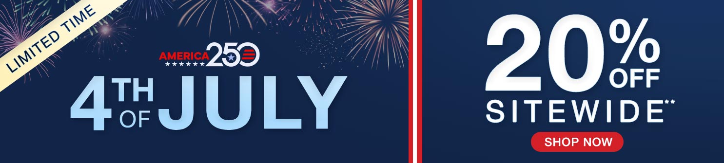4th of July 20% Off Sitewide**