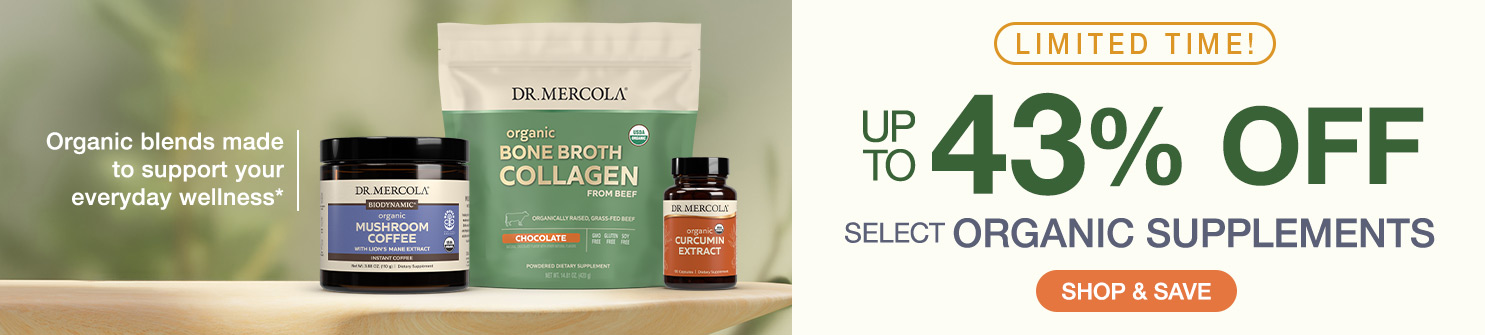 Get Up to 43% Off on Select Organic Supplements
