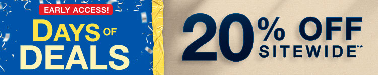 Get 20% Off Sitewide on Days of Deals