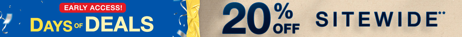 Get 20% Off Sitewide on Days of Deals