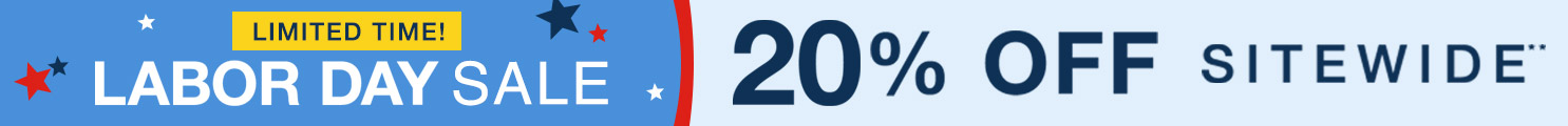 Get 20% Off Sitewide on Labor Day Sale