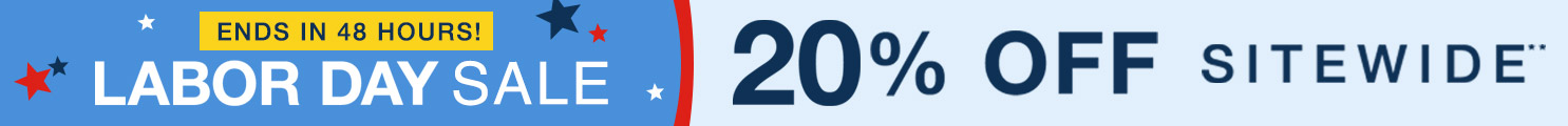 Get 20% Off Sitewide on Labor Day Sale