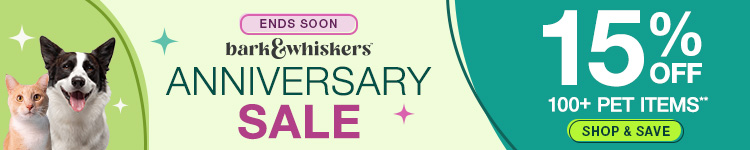 Get 15% Off 100+ Pet Items** on Pet Anniversary Sale