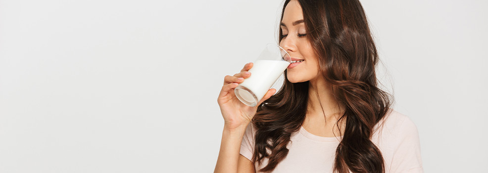 Drinking milk
