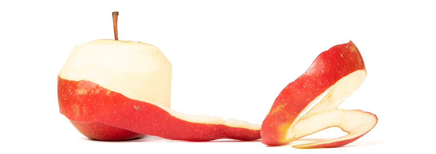 red apple peel