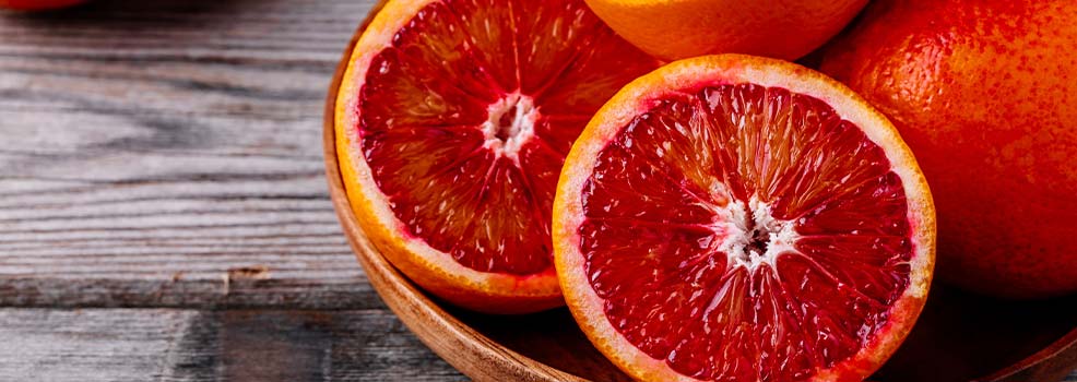 Slices of red blood orange