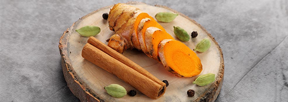 Sliced turmeric
