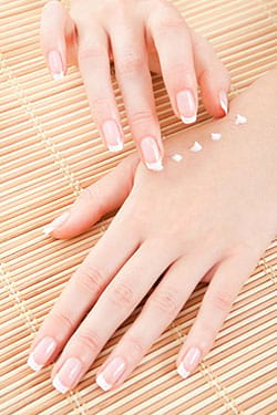 Woman's hand with healthy nails
