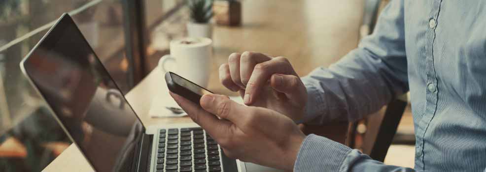 laptop and smartphone