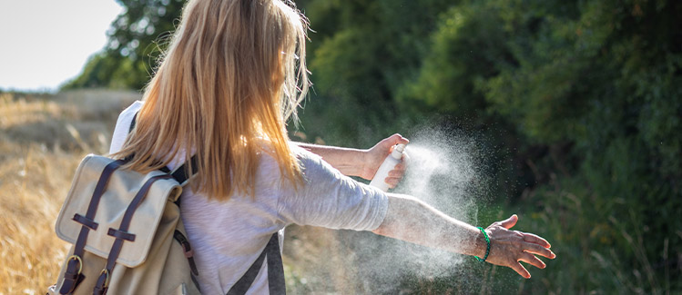 bug spray for hand or arm