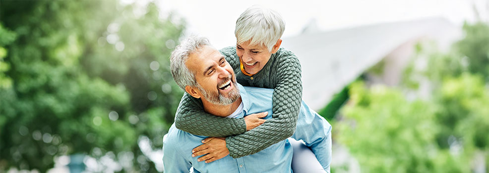 senior couple outdoors