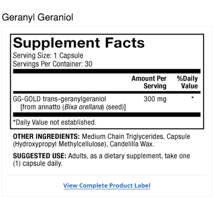 Geranyl Geraniol Label