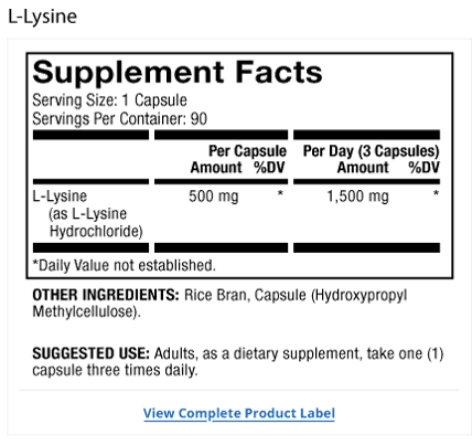 L-Lysine Label