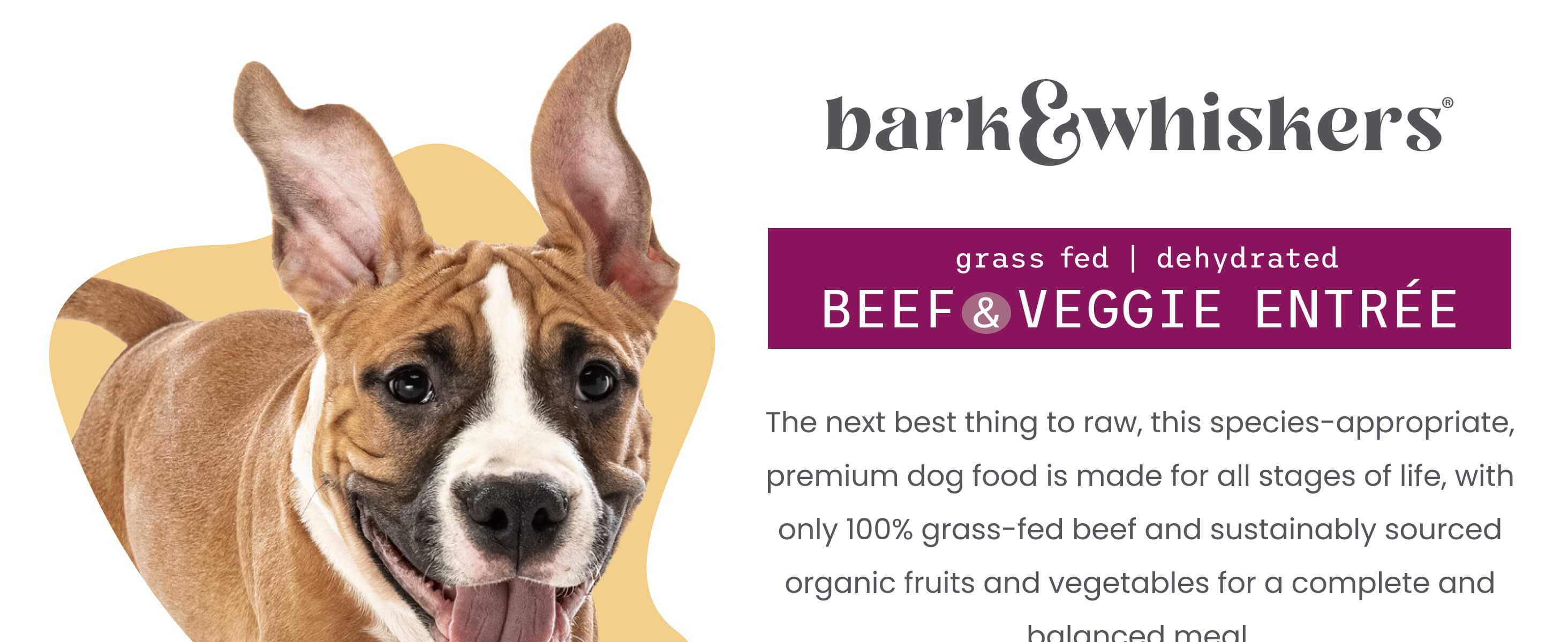 Bark & Whiskers® Dehydrated Dog Food - Beef & Veggie Entrée