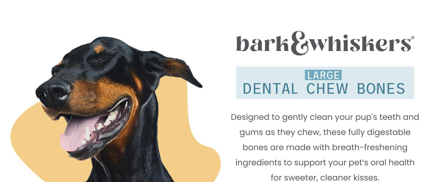 Bark & Whiskers® Dental Chew Bones - Large