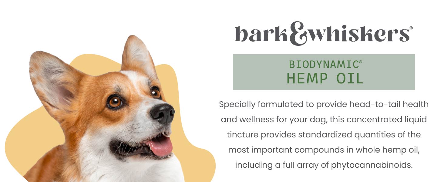 Bark & Whiskers Biodynamic Organic Hemp Oil for Dogs