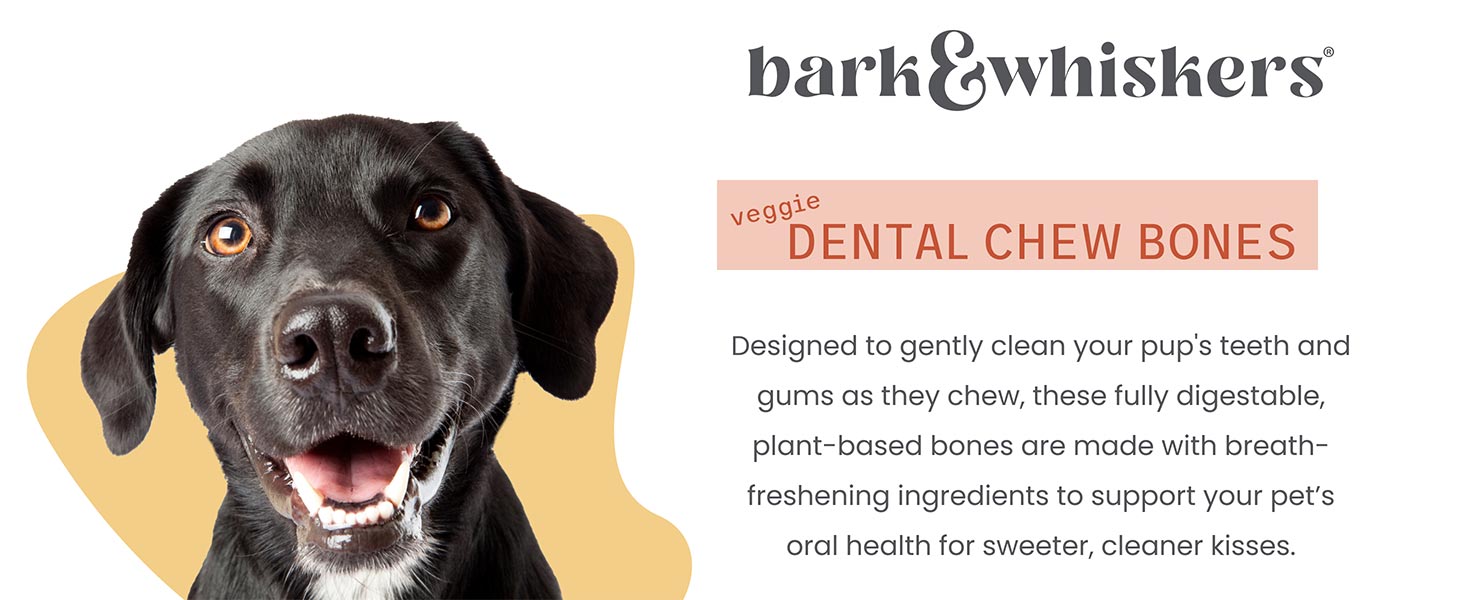 Bark & Whiskers Veggie Dental Chew Bones