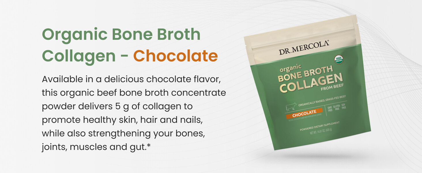 Organic Bone Broth Collagen Powder - Chocolate