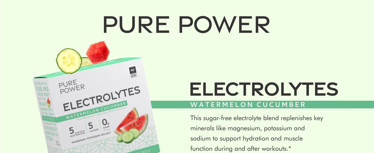 Pure Power Electrolytes - Watermelon Cucumber