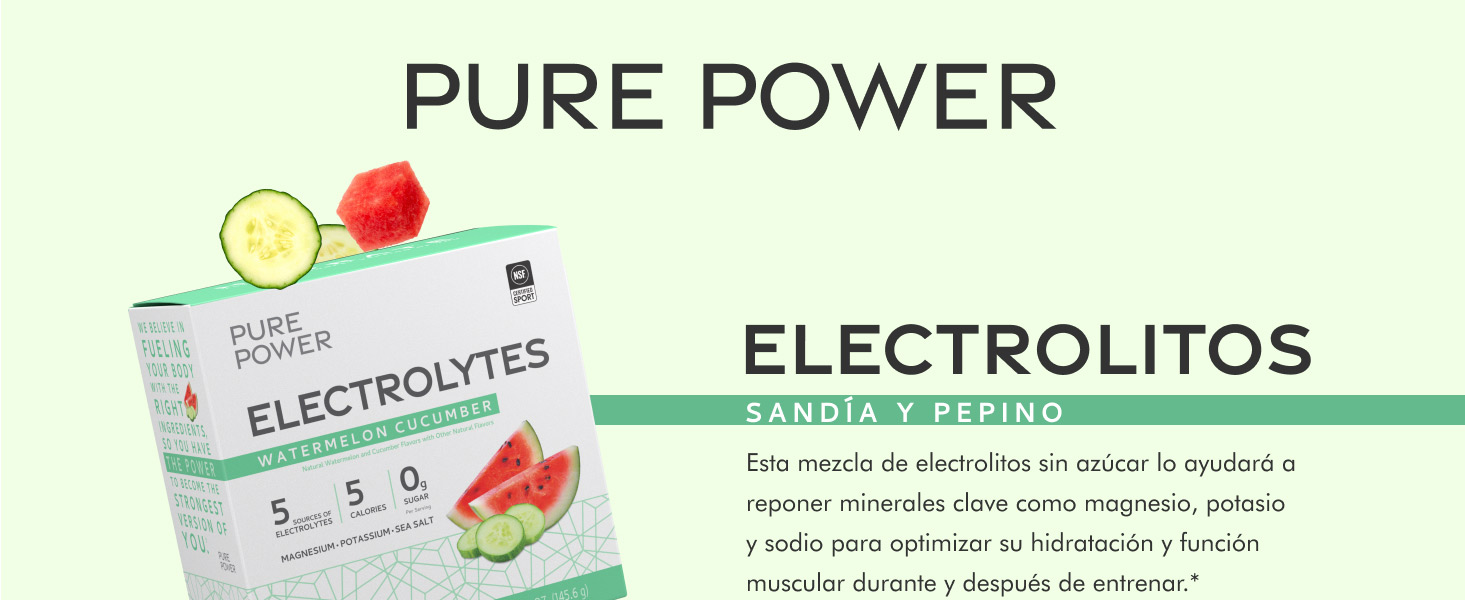 Pure Power Electrolytes - Watermelon Cucumber