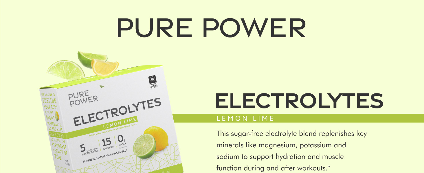 Pure Power Electrolytes - Lemon Lime