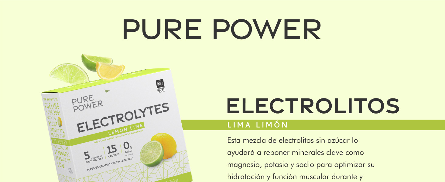 Pure Power Electrolytes - Lemon Lime