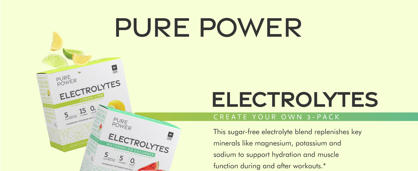 Pure Power Electrolytes - Lemon Lime Cucumber