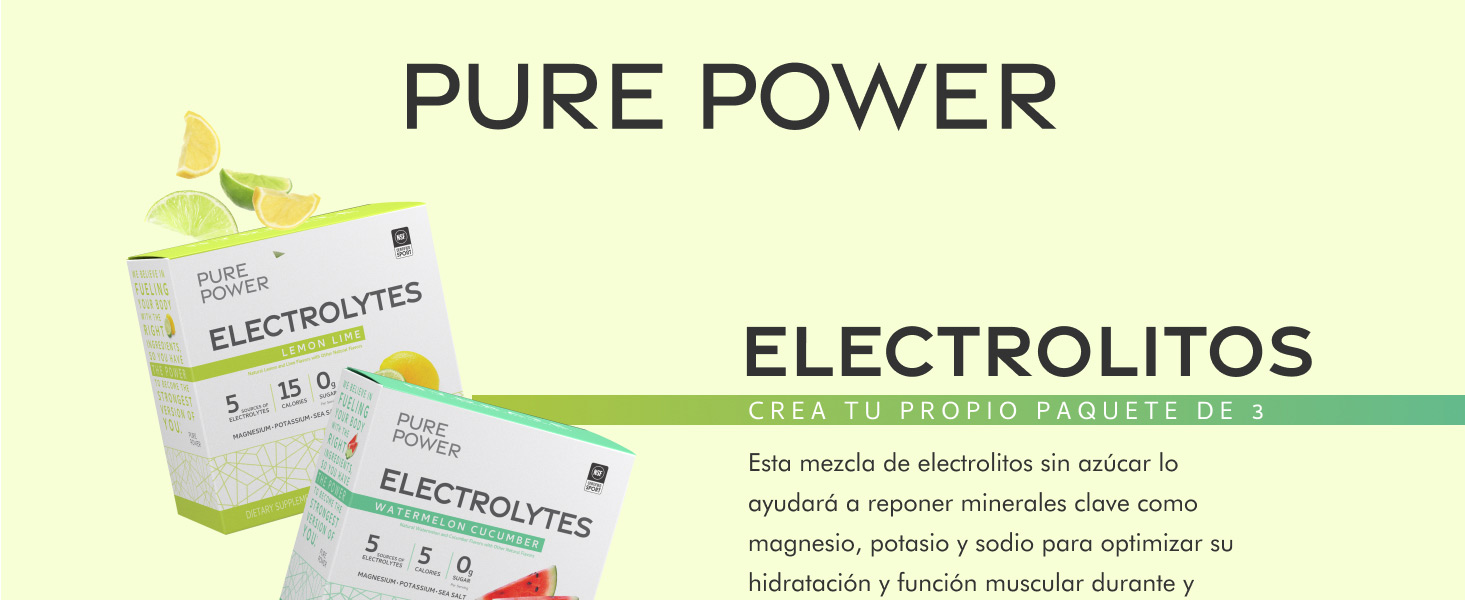 Pure Power Electrolytes - Lemon Lime Cucumber