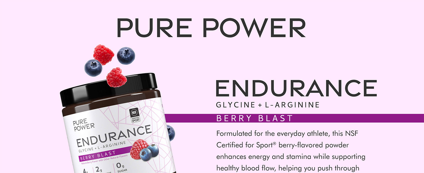 Pure Power Endurance with Glycine + L-Arginine - Berry Blast
