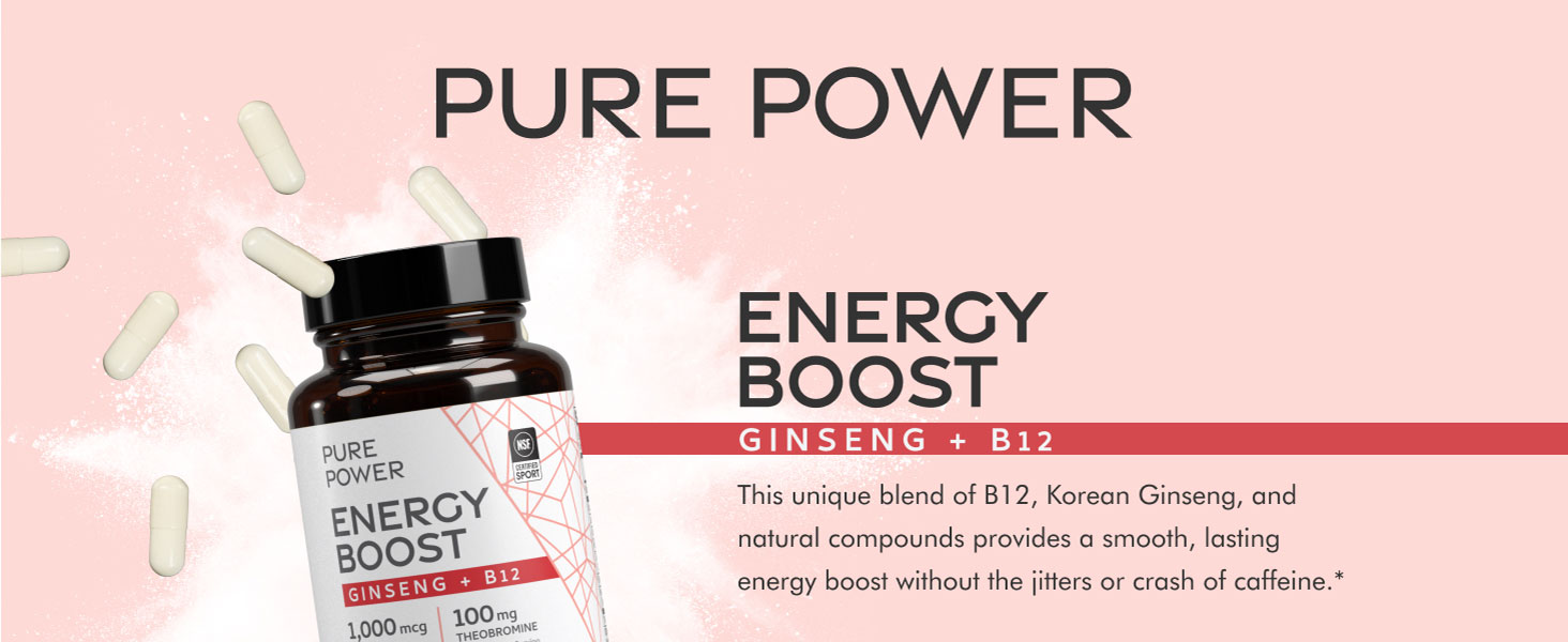 Pure Power Energy Boost with Ginseng + B12