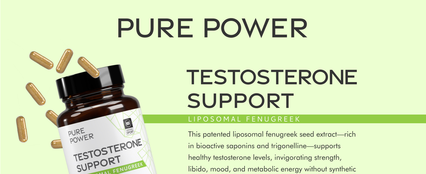 Pure Power Testosterone Support Liposomal Fenugreek