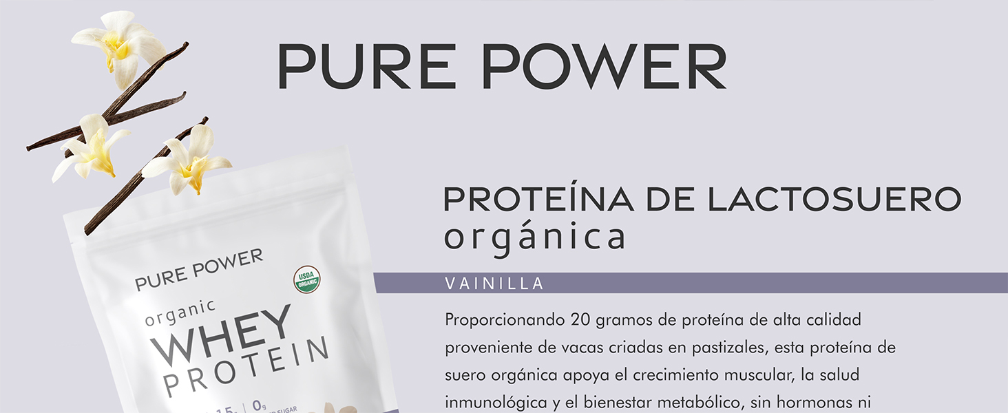 Pure Power Organic Whey Protein - Vanilla