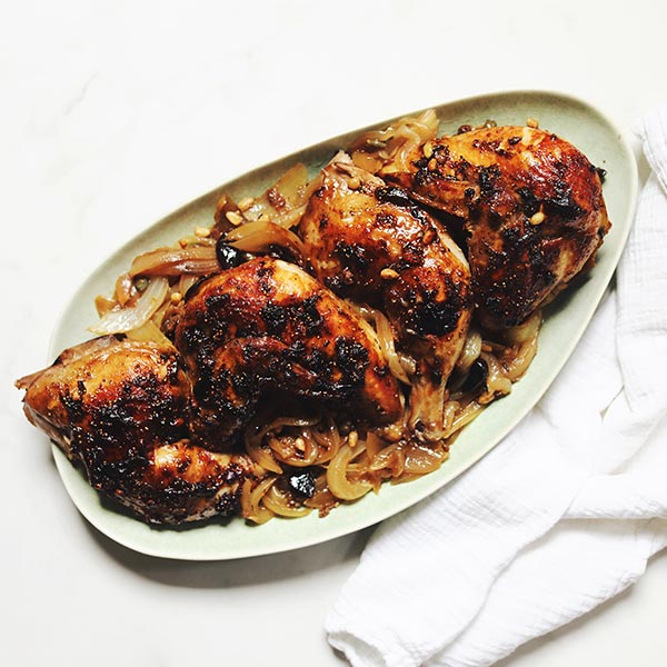 Black Garlic Agrodolce Chicken