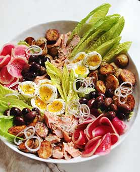 Roasted Baby Potato Salad with Trout