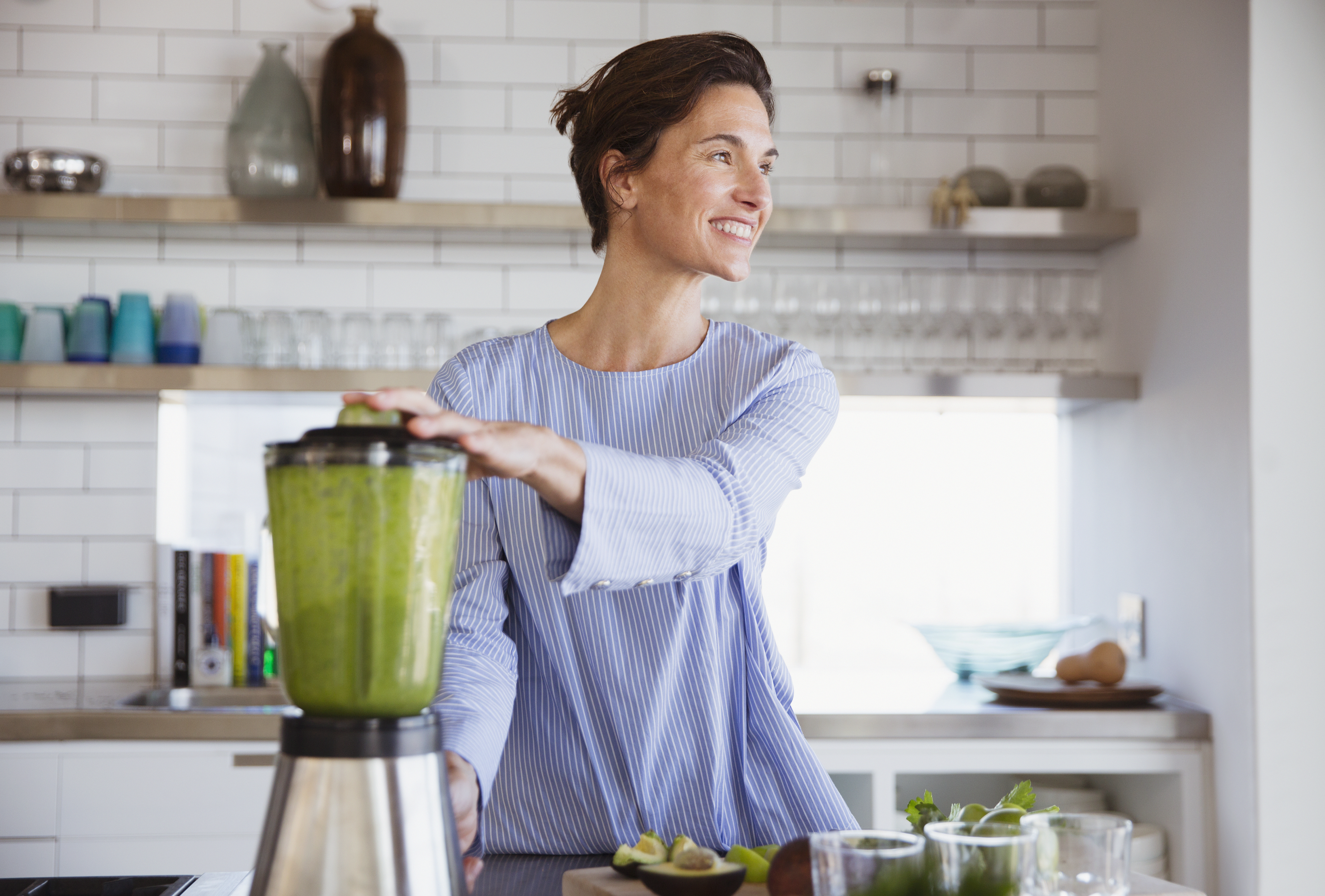 blending smoothies