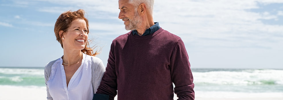 Senior couple at the beach