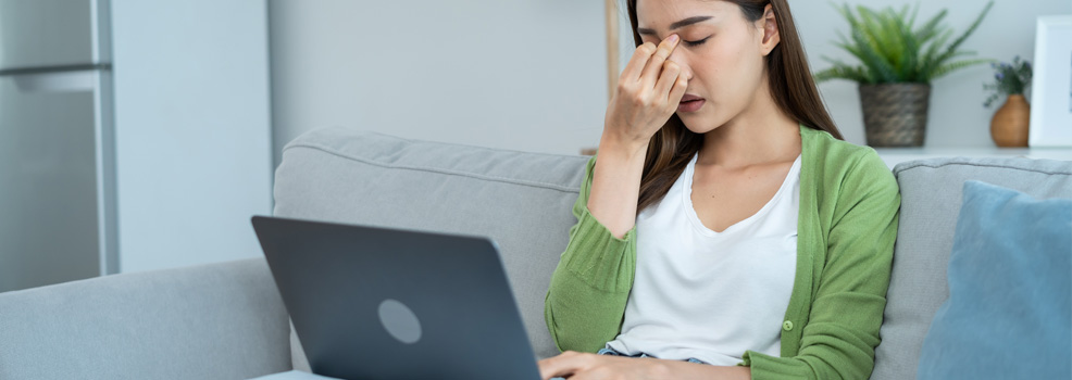 exhausted woman