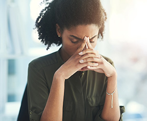 Stressed woman