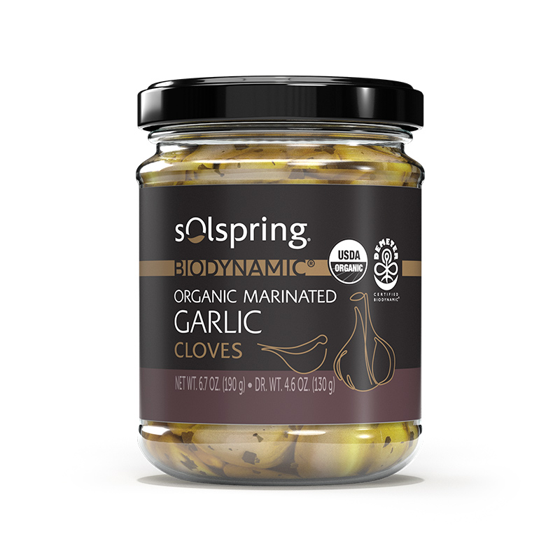 Solspring® Marinated Garlic Cloves, Biodynamic® Organic (6.7 oz.): 1 Jar
